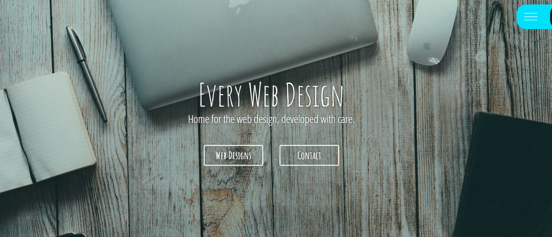every inch design landing page